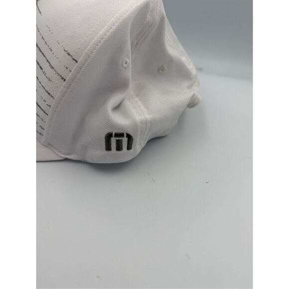 Travis Mathew Mens White Flex Fit FOMO Novelty Golf PetSmart Logo Snapback Hat - Picture 2 of 6